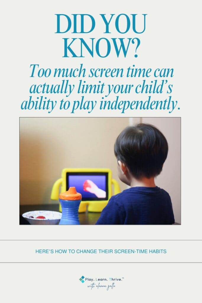 Struggling to get your child to play alone? Discover the surprising impact of screens on self-directed play and how to encourage healthier habits.