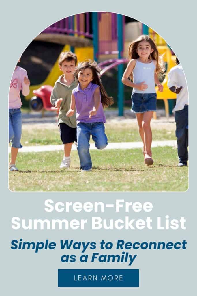 Give your kids the gift of a summer filled with play, nature, and genuine connection. This bucket list is designed for families who want less screen time and more joy, creativity, and togetherness.